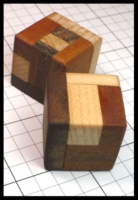 Dice : Dice - 6D - Wood Segmented Dice - Dark Ages